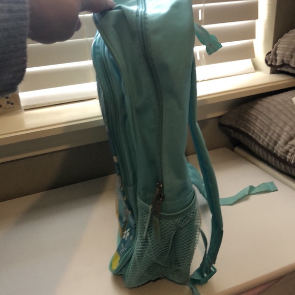 Kid’s Backpack Disney Tinker Bell Light Green 2 Pocket Girls Backpack - Picture 4 of 12